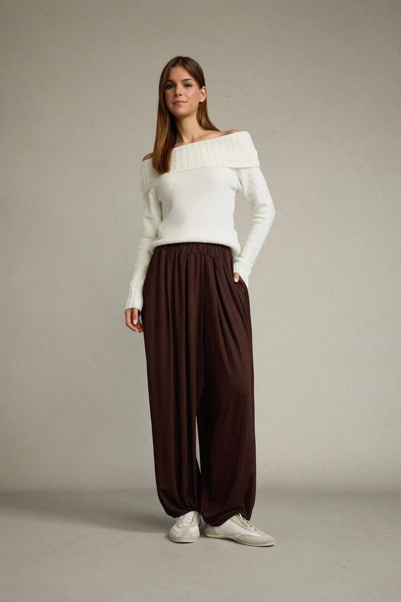 ديفاكتو Baggy Fit Regular Waist Jogger Modal Trousers