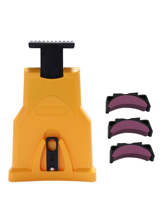 NIBEMINENT Chain Saw Sharpener with 3 Sharpening Stones Multicolour 22.50 X 4.50 10.70cm - Image 1