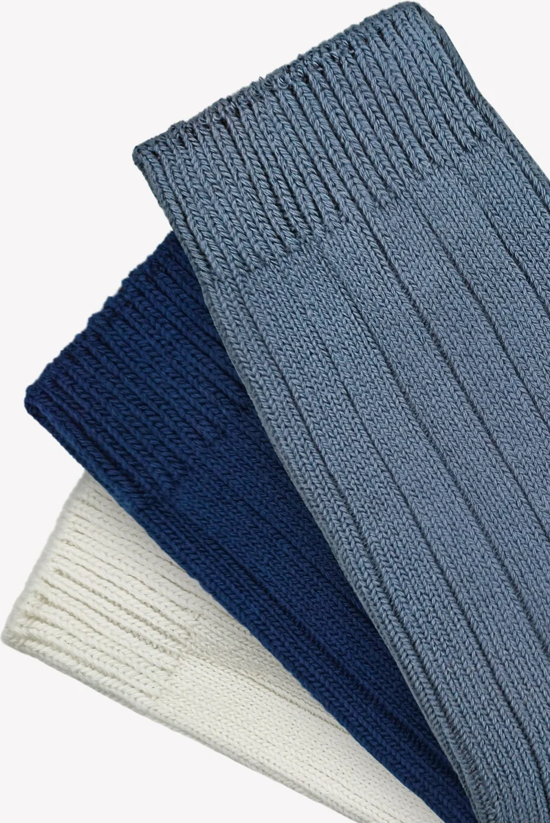Mono Socks 3-Piece Corded Cotton Medium Thick Winter Socks