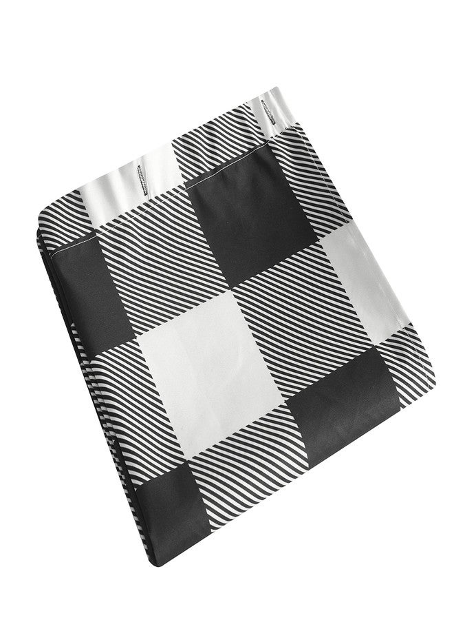 HOMESPUN home spun Holiday Buffalo Check Shower Curtain, 72, Black and White - Image 4