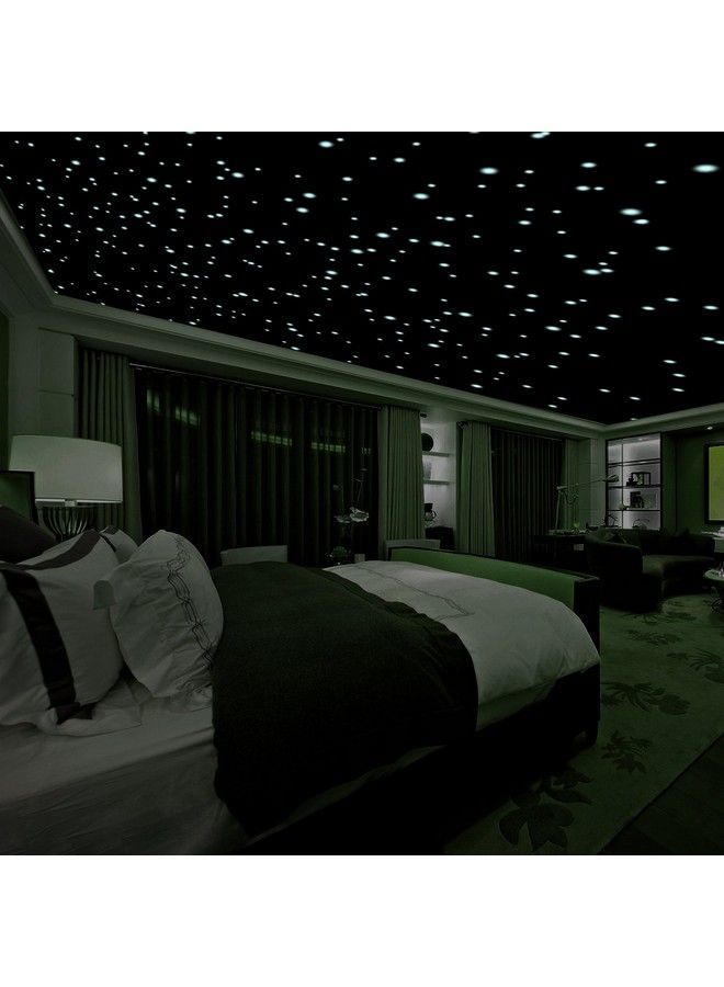 DaGou Realistic 3D Domed Glow In The Dark Stars606 Dots For Starry Sky Perfect For Kids Bedding Room Gift(606 Stars) (1*Green) - Image 2