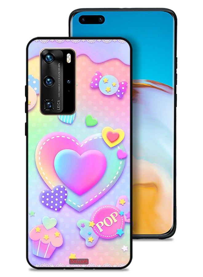 Tolwak غطاء حماية لهاتف هواوي P40 برو 5G بتصميم قلوب بوب - Image 1