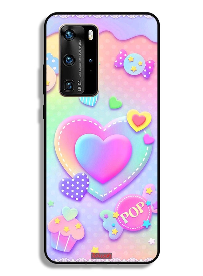 Tolwak غطاء حماية لهاتف هواوي P40 برو 5G بتصميم قلوب بوب - Image 2