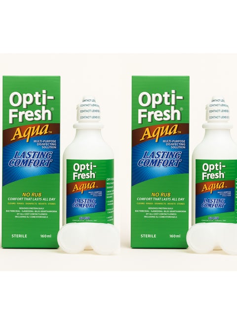 Opti-Fresh Aqua Contact Lens Solution  Cleans, Disinfects & Stores – 160 ml 2PC