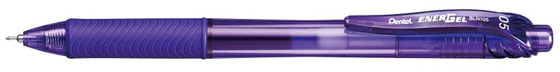 Pentel 0.5mm EnerGel-X Retractable Liquid Gel Pen with Needle Tip and Violet Ink, Box of 12 (BLN105-V) - Image 5