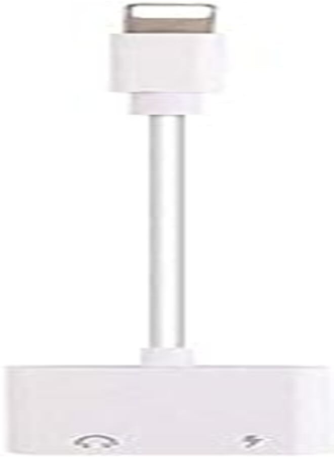 Generic - Generic Double Lightning Jack Audio Adapter for IPhone 7/8/X Support IOS 11 Charging Music or Call for Headphone Audio Adapter Converter - Image 1