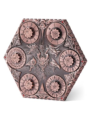 Banloga DD Dice Set7PCS Metal Dice for Dungeons and DragonsMini Dice Set with Pocket Watch CaseRole Playing Board Games Accessories Dragon CopperS - Image 1