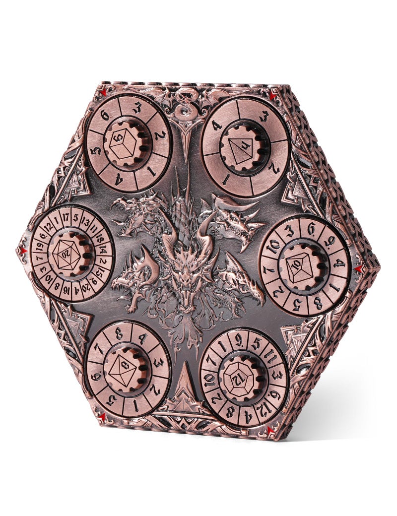 Banloga DD Dice Set7PCS Metal Dice for Dungeons and DragonsMini Dice Set with Pocket Watch CaseRole Playing Board Games Accessories Dragon CopperS - Image 3