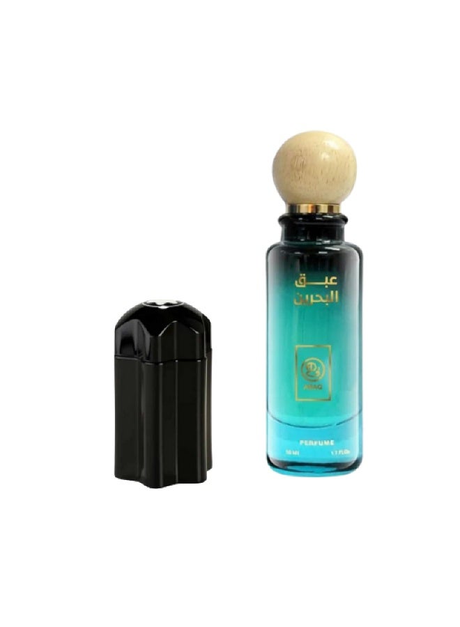 Abaq 142 Moon Black Emblem Enjoy unparalleled elegance with Abaq 142, inspired by Rand Bahrain's Moon Black Emblem. This men's fragrance features an exciting blend of the highest-quality ingredients, featuring a wonderful blend of woody scents and soft spices that reflect a modern, elegant character. Suitable for the man who loves elegance and distinction. 75ml - Image 1