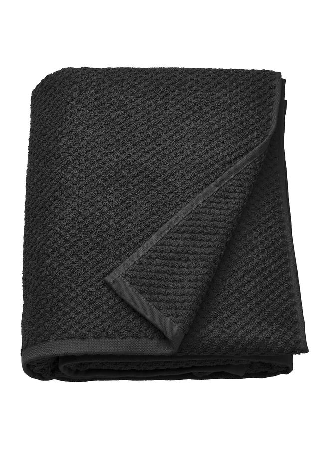 زبون منشفة حمام، أسود، 100×150 سم - Image 1