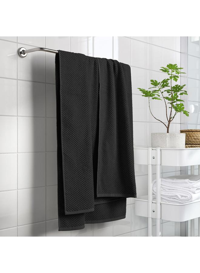 زبون منشفة حمام، أسود، 100×150 سم - Image 3