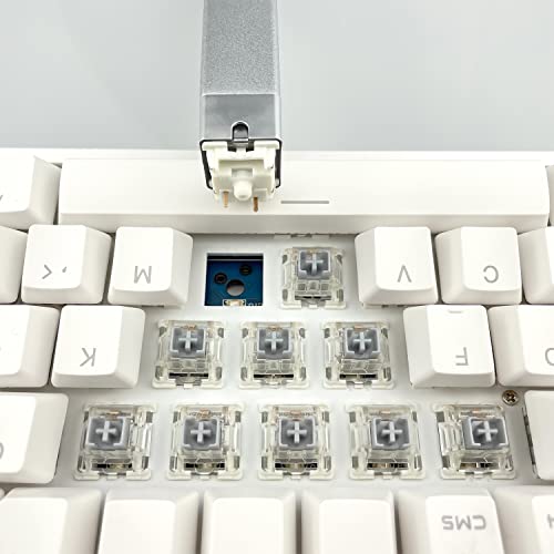 kutethy Gateron G Silver Pro Switches pre-lubed 3pin RGB SMD Linear Dust-Proof Single Spring Switch for Gaming Mechanical Keyboard (72 Pcs, Silver) - Image 5