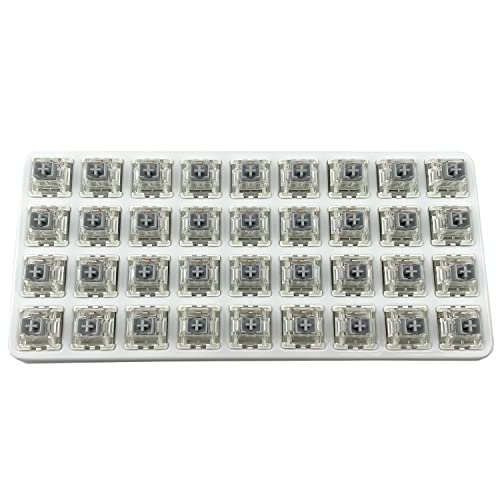 kutethy Gateron G Silver Pro Switches pre-lubed 3pin RGB SMD Linear Dust-Proof Single Spring Switch for Gaming Mechanical Keyboard (72 Pcs, Silver) - Image 3