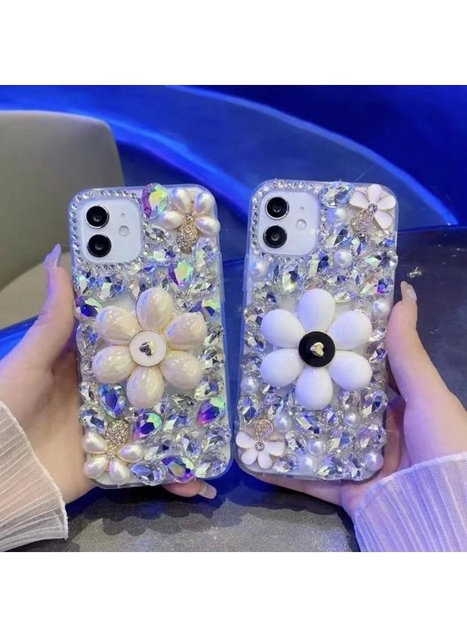 S-TOP Case For iPhone 13 Pro Sunflower Holder Hand-set Diamond PC Phone Case - Image 3