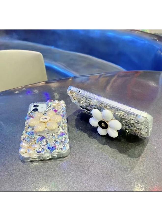 S-TOP Case For iPhone 13 Pro Sunflower Holder Hand-set Diamond PC Phone Case - Image 5