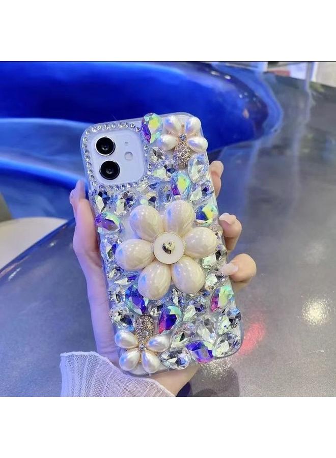 S-TOP Case For iPhone 13 Pro Sunflower Holder Hand-set Diamond PC Phone Case - Image 4