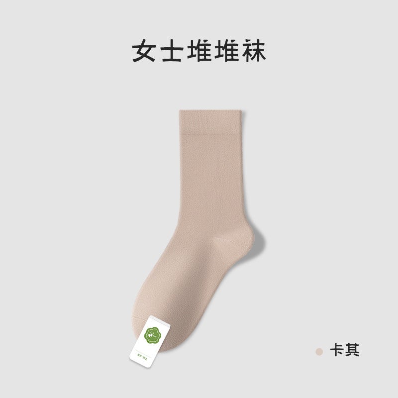 Cotton Lolita Socks Womens Summer Knee-High Khakis 