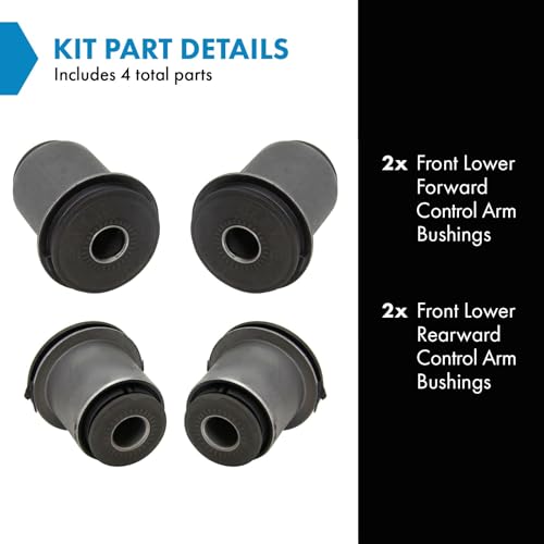 TRQ Front Lower Control Arm Bushing LH and RH Kit Set 4pc Compatible with Sequoia Tundra New - Image 2