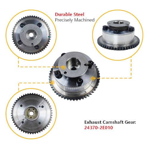 LLNSEAUTO Engine Timing CVVT Camshaft Sprocket Gear Exhaust | Fit for Hyundai Elantra 2011-2015, Elantra GT 2013-2014, Kia Forte Koup 2014-2016, Soul 2012-2013 | OE# 24370-2E010 243702E010 - Image 2