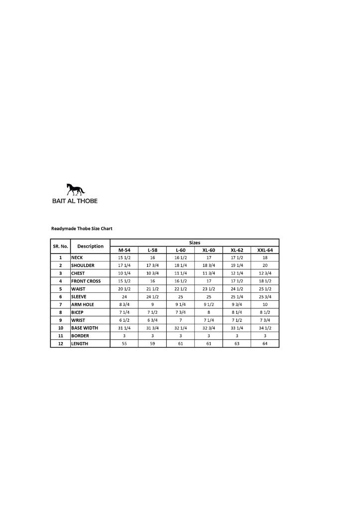 Bait Al Thobe Mens Arabic Thobe - Image 2
