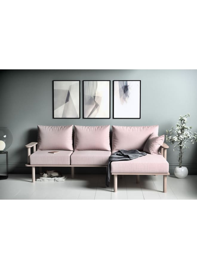 Retro Modern corner sofa 141 cm - pink - Image 1