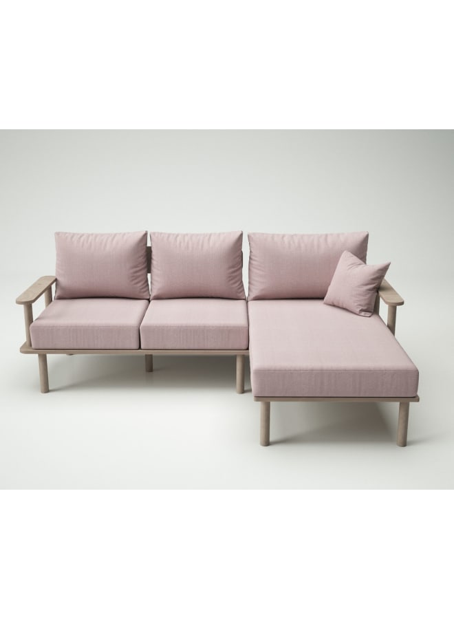 Retro Modern corner sofa 141 cm - pink - Image 2
