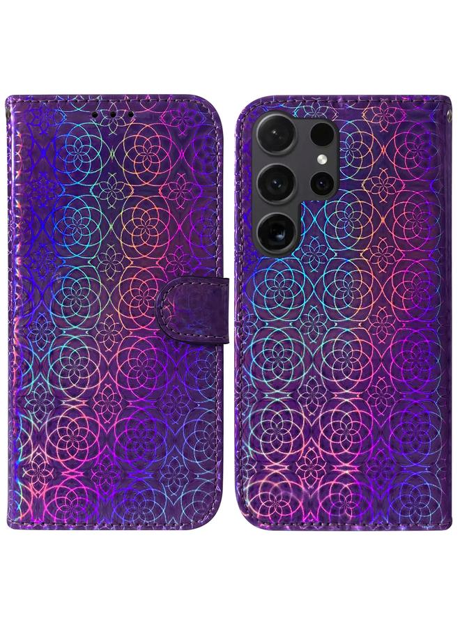 اس-توب جراب لهاتف Samsung Galaxy S24 Ultra 5G جراب هاتف جلدي ملون بإبزيم مغناطيسي - Image 1