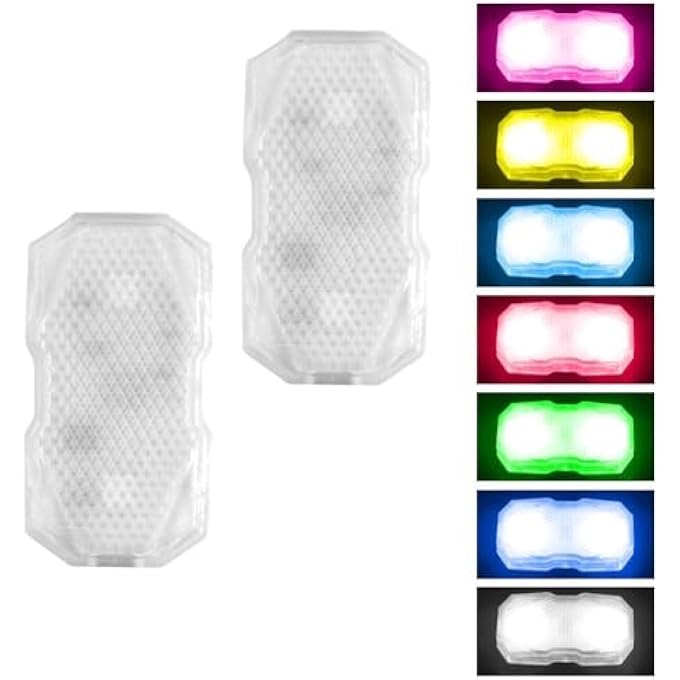 KASTWAVE Interior Car Lights 2 Pack Car Atmosphere Lights Rechargeable Led Touch Lights 7 Colors  3 Lighting Effects Unlimited Diy Color Car Decorative Lights For Car Home Party - Image 1