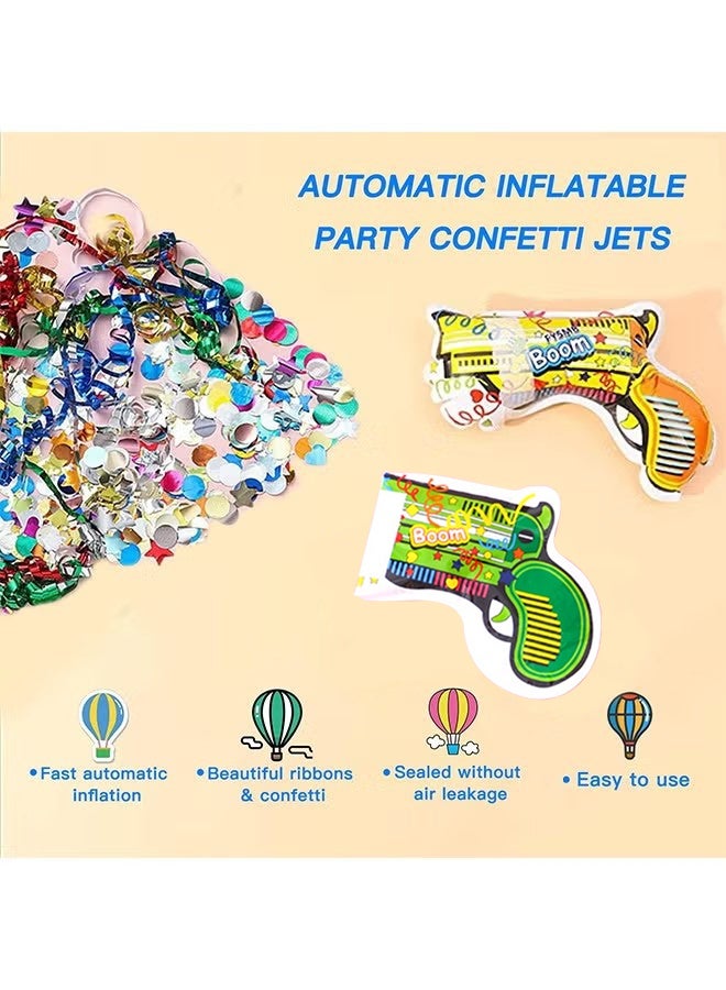 HS 20PCS Handheld Automatic Inflatable Small Salute Cannon, Party Toy, Multicolor Confetti Ribbon, Safe Eco-Friendly Party Supplies, Weddings, Graduations, Parties and Celebrations - Color Randomly - Image 3