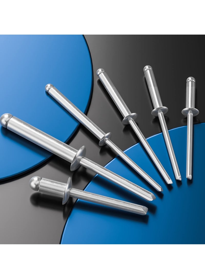 NajmStyle 120 Pcs Aluminum Blind Rivets Assortment Kit, 6 Sizes M3.2 x 7, M3.2 x 9, M3.2 x 11, M4 x 8, M4 x 10, M4 x 13, Flange Rivets, Pop Rivets for Kayak, Boat, Marine - Image 5