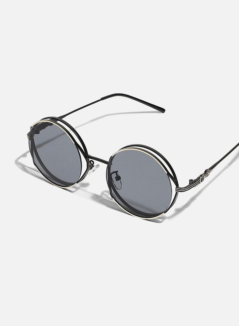 Haute Sauce Black Round Sunglasses - Image 4