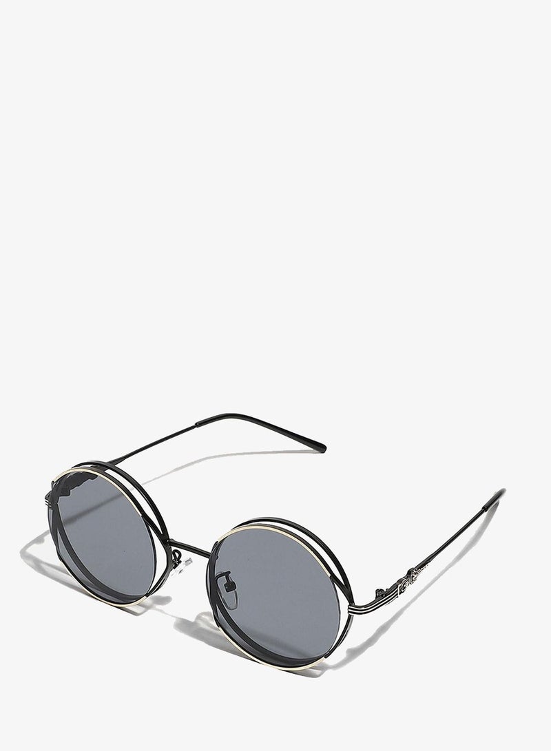 Haute Sauce Black Round Sunglasses - Image 1