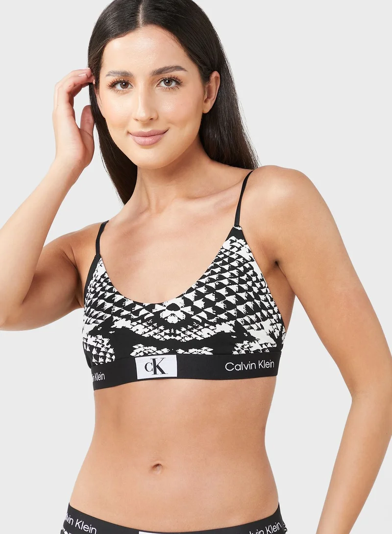 CALVIN KLEIN Logo Band Bikini Top