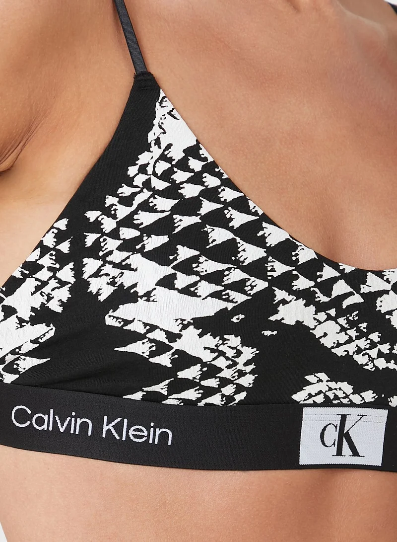 CALVIN KLEIN Logo Band Bikini Top