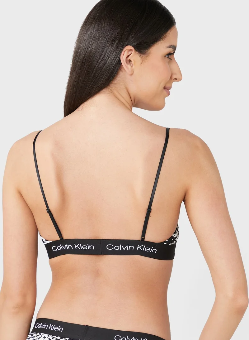 CALVIN KLEIN Logo Band Bikini Top