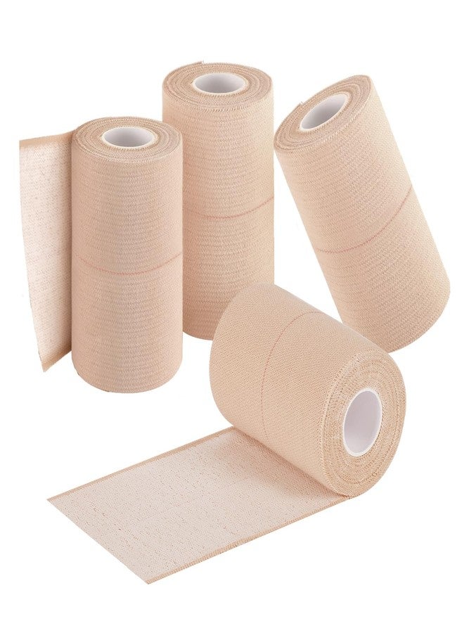 Worive 4 Rolls Elastic Tape, Breathable Self Adhesive Bandage Wrap, Flexible Stretch Bandages for Sports Wrists Sprains Knees Ankles, for Animals and Pets, 5 Yards (3 Inch in Width) - Image 1