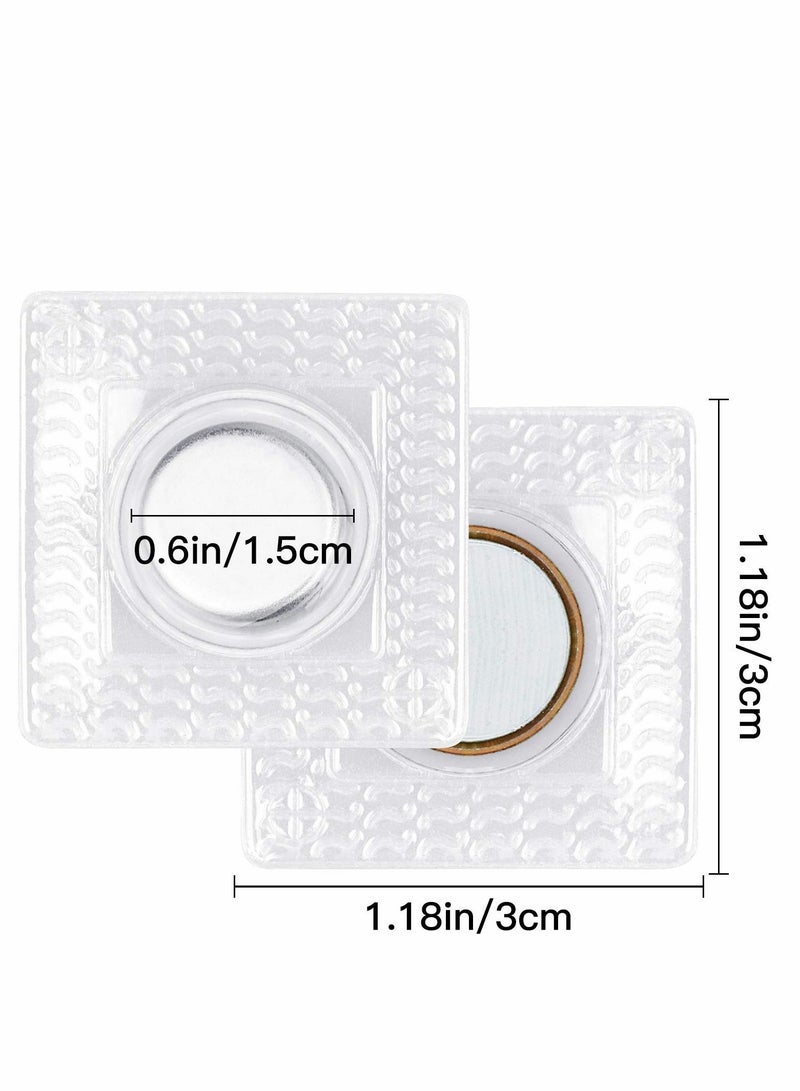 Y&D Invisible Magnetic Snap PVC Hidden Purse Closure Fastener for Handbag Clothing Clasp DIY Craft Sewing Tools, 30 Pairs 1.18 Inches  - Image 3