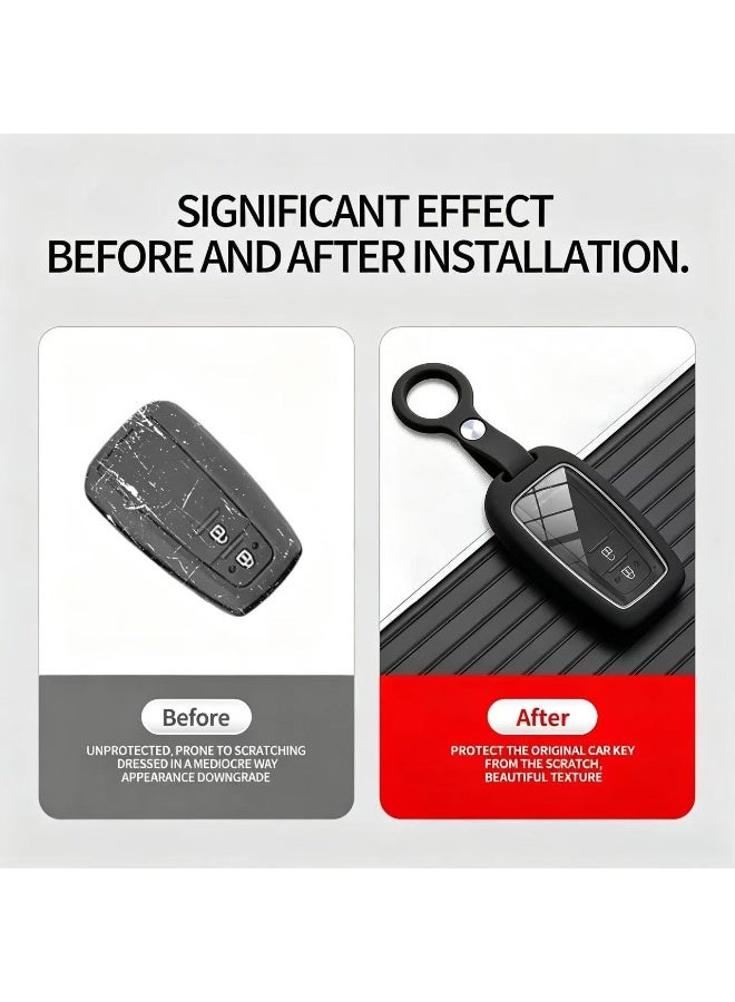 Liquid Silicone Car Key Cover For 2026 Toyota Land Cruiser FJ, Full Shockproof Protective Key Case With Key Ring Buckle, Soft Anti-Scratch Key Fob Holder For LC FJ 2026 - Image 3
