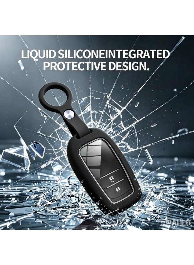 Liquid Silicone Car Key Cover For 2026 Toyota Land Cruiser FJ, Full Shockproof Protective Key Case With Key Ring Buckle, Soft Anti-Scratch Key Fob Holder For LC FJ 2026 - Image 1