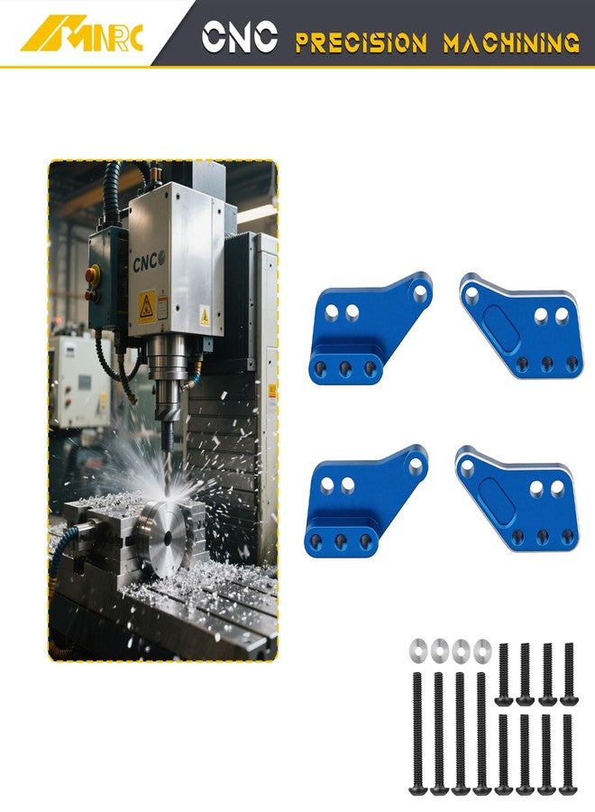 NMNRC Alum 4pcs Front & Rear Shock Mount Plate Tower Heighten for Maxx Slash 1/8 4WD 6S 102076-4 for Maxx 1/10 4WD 89076-4 Truck Upgrades Part Blue - Image 5