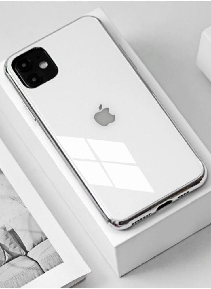 CATANES - iPhone 11 Pro Max Back Sticker Skin Ultra-Thin Tempered Glass Solid Color Film White - Image 1