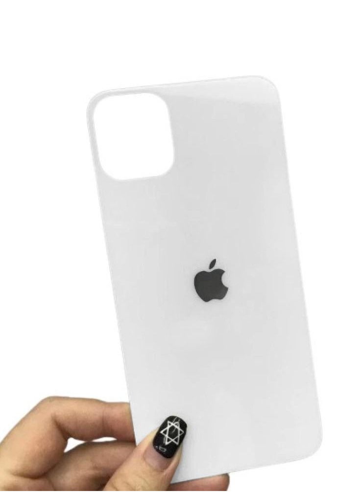 CATANES - iPhone 11 Pro Max Back Sticker Skin Ultra-Thin Tempered Glass Solid Color Film White - Image 1