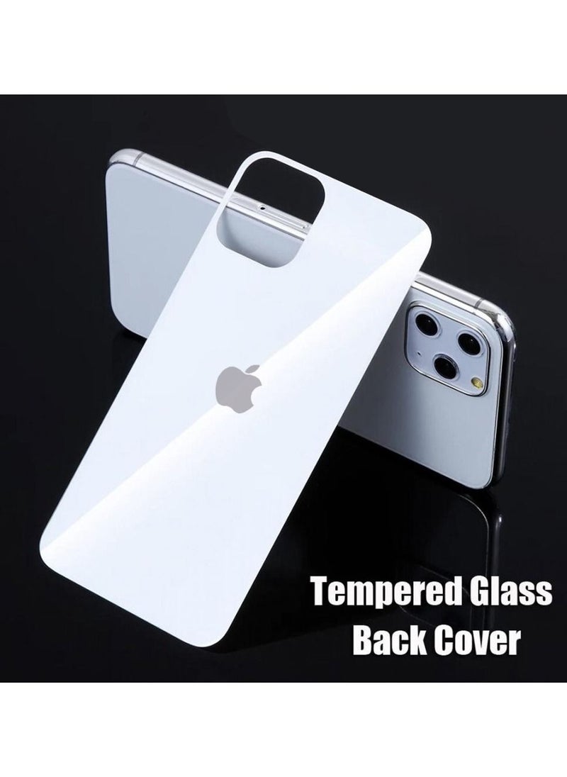 CATANES - iPhone 11 Pro Max Back Sticker Skin Ultra-Thin Tempered Glass Solid Color Film White - Image 1