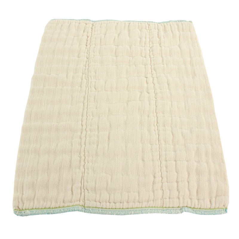 OsoCozy Organic Cotton Prefold Cloth Diapers Traditional Fit Large 4x8x4 Layering (6pk) - Super-Soft, Thick, Absorbent, Durable and Ecologically Friendlier. Unbleached Natural Color, Fits 15-30 Lbs. - Image 4
