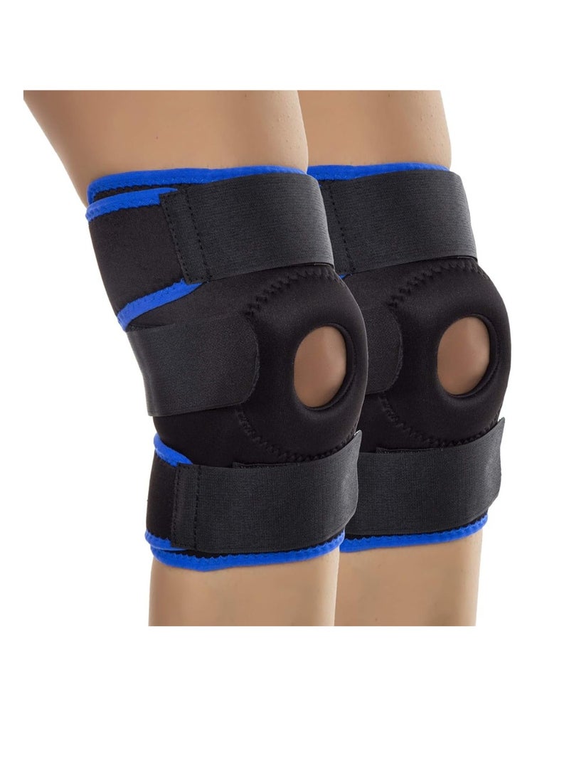 Spall 1pc Adjustable Fiess Knee Support Brace - Elastic Patella Belt with Secure Straps Cut-Out Design  - Image 1