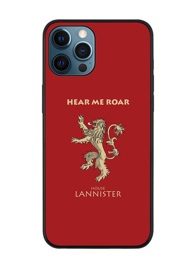 Stylizedd Rugged Black edge case for Apple iPhone 12 Pro Max Slim fit Soft Case Flexible Rubber Edges Anti Drop TPU Gel Thin Cover - GOT House Lannister  - Image 1