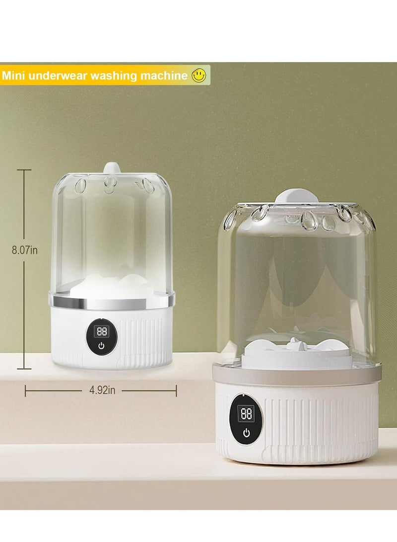 Underwear cleaning machine, portable mini washing machine, mini washing machine, rechargeable cordless washing machine, bra, underwear, socks (white)  - Image 2