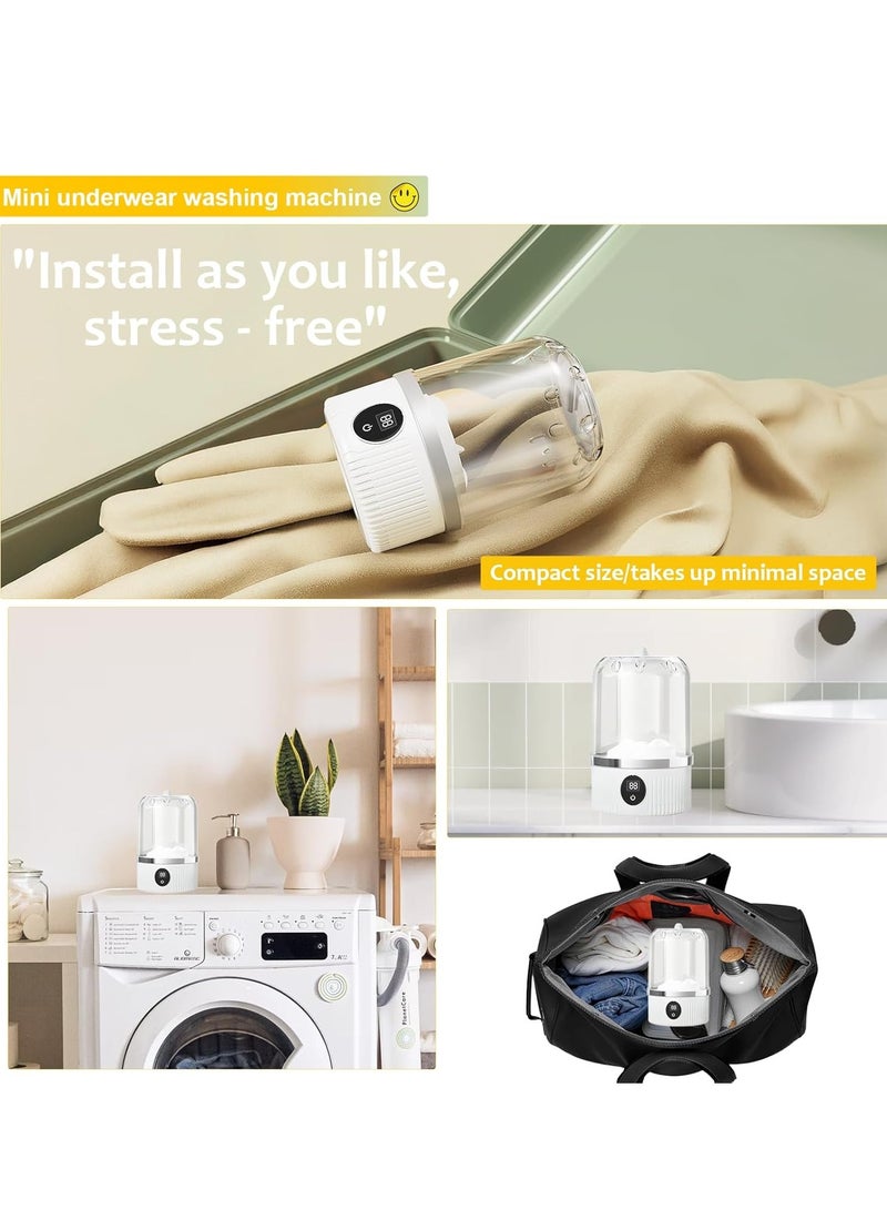 Underwear cleaning machine, portable mini washing machine, mini washing machine, rechargeable cordless washing machine, bra, underwear, socks (white)  - Image 3