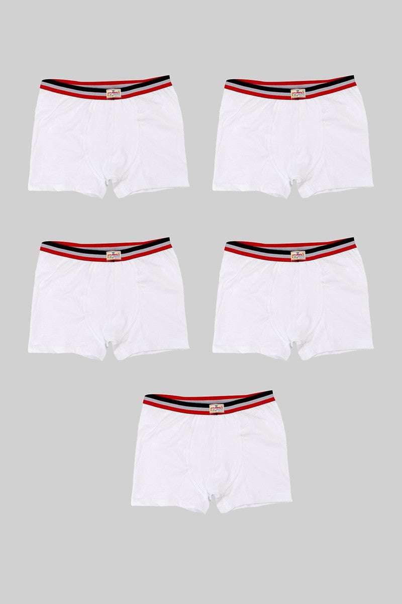 Ceylanoğlu 6-Pack Boy Plain Boxer - 343 White  - Image 2