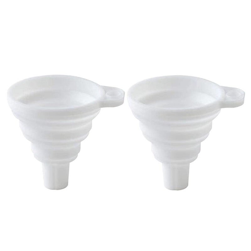 Mistifi Misitifi Collapsible Funnel, Set of 2, Flexible Silicone Foldable Kitchen Funnel for Liquid/Powder Transfer Hopper Food Grade Silicone Funnel - Image 1